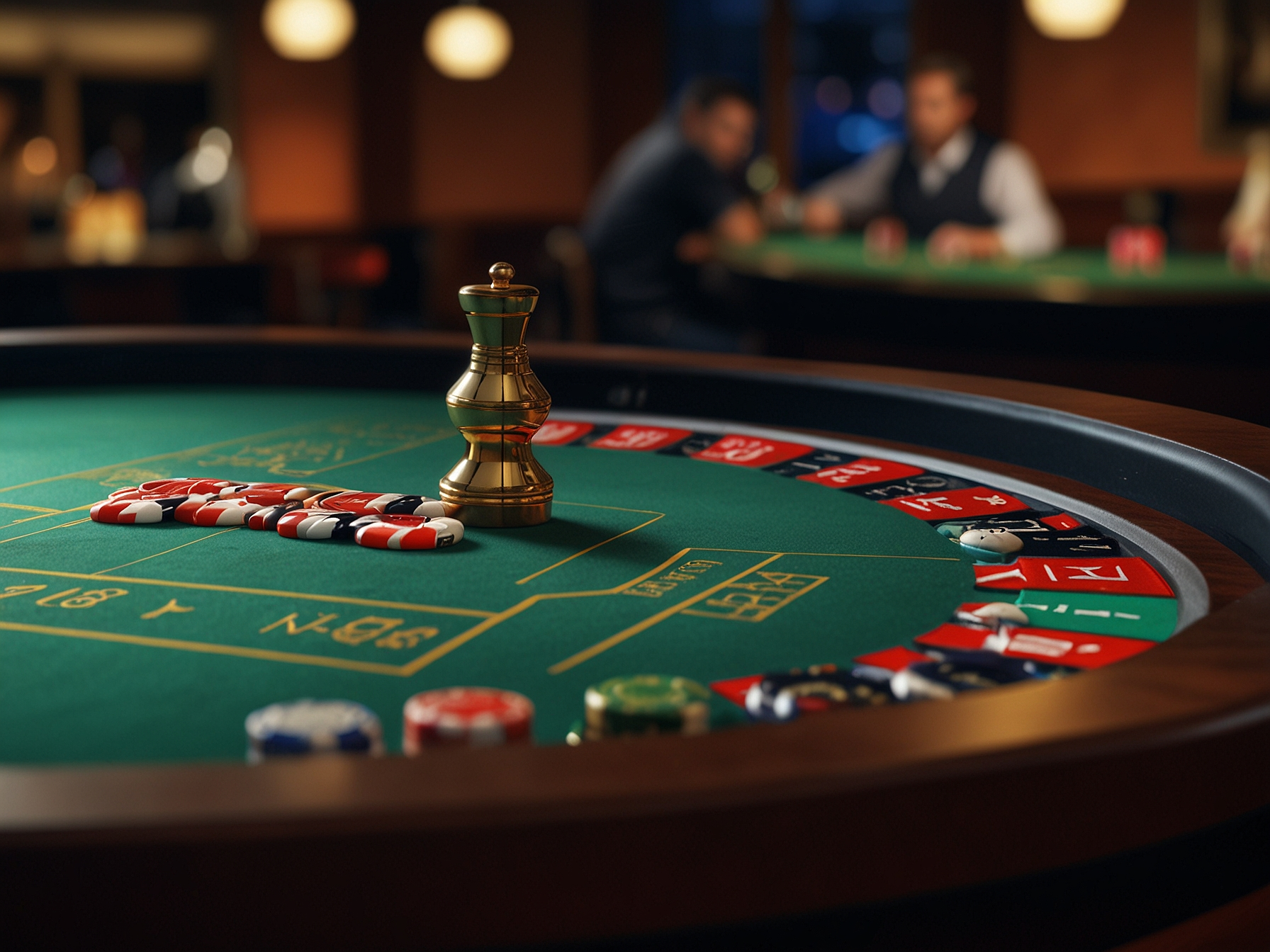 Live roulette mobile table